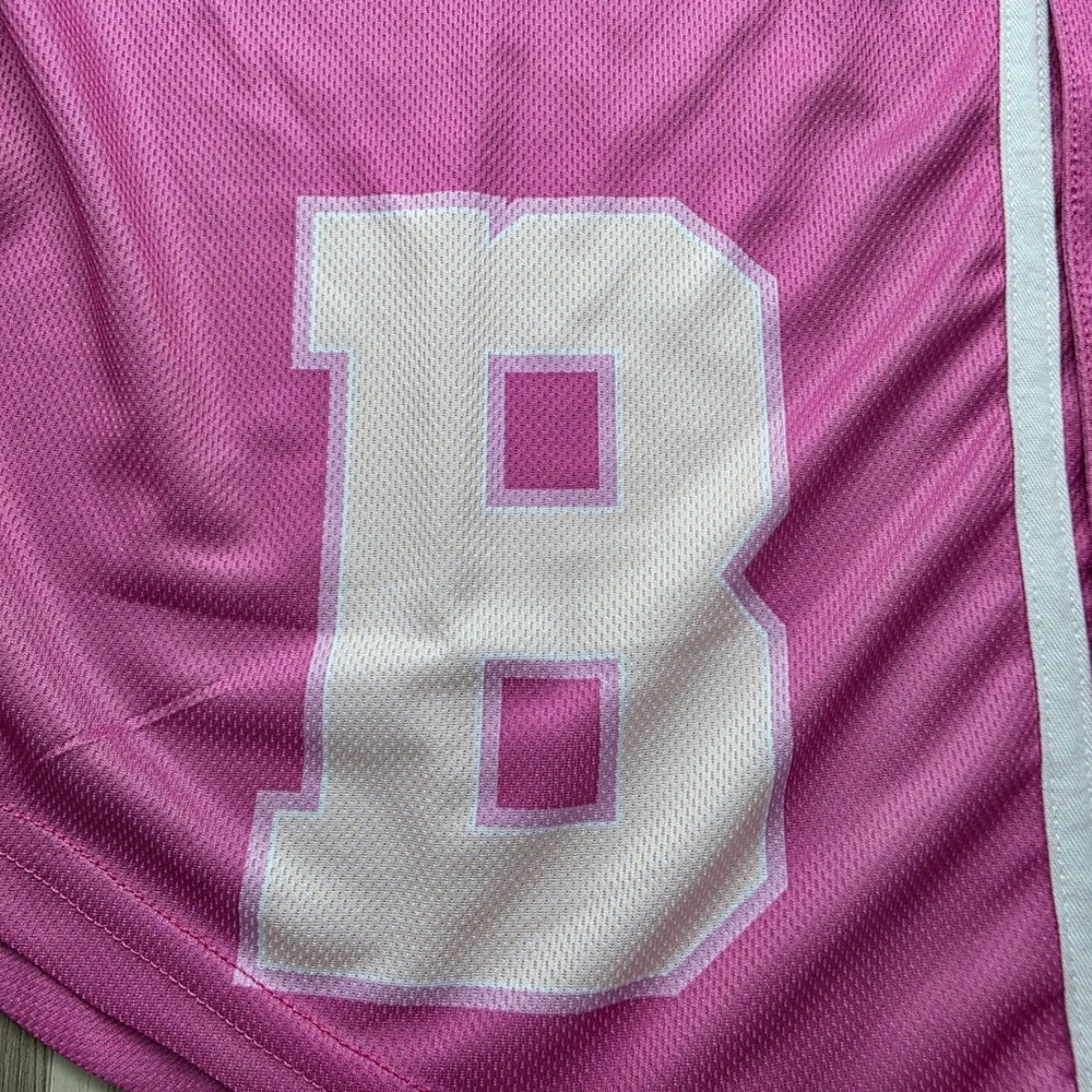 Barbie Baseball Jersey Pink White Button Up Logo 59 Graphic Shirt Large Womens - Picture 5 of 13